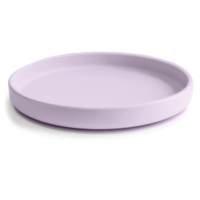 Prato De Sucção Infantil Clássico Mushie Soft Lilac - Design Simples e Flexível
